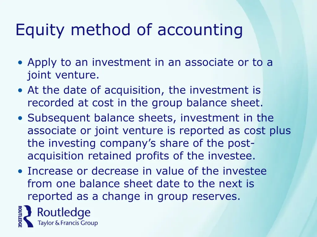 equity method of accounting