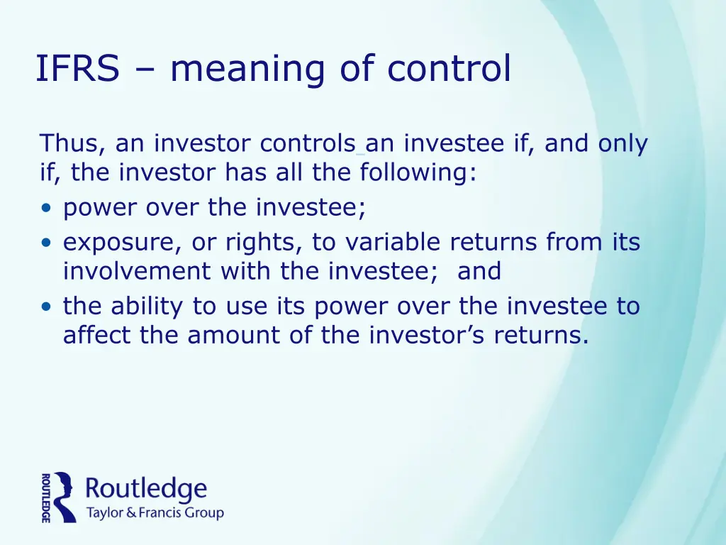 ifrs meaning of control