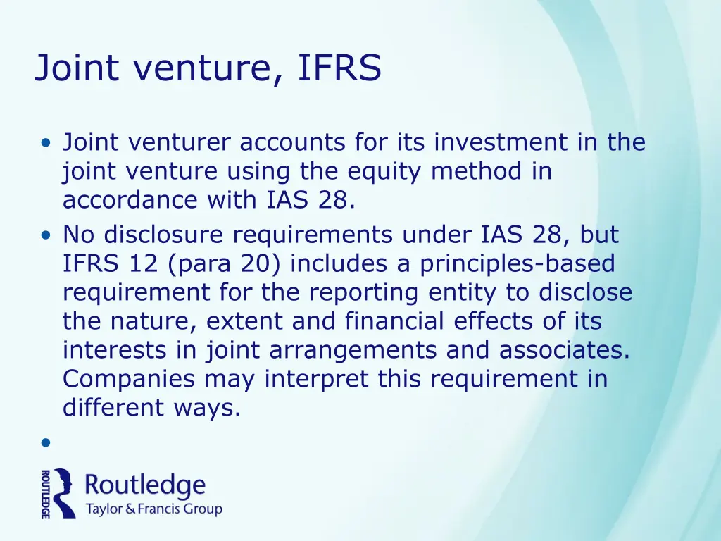 joint venture ifrs