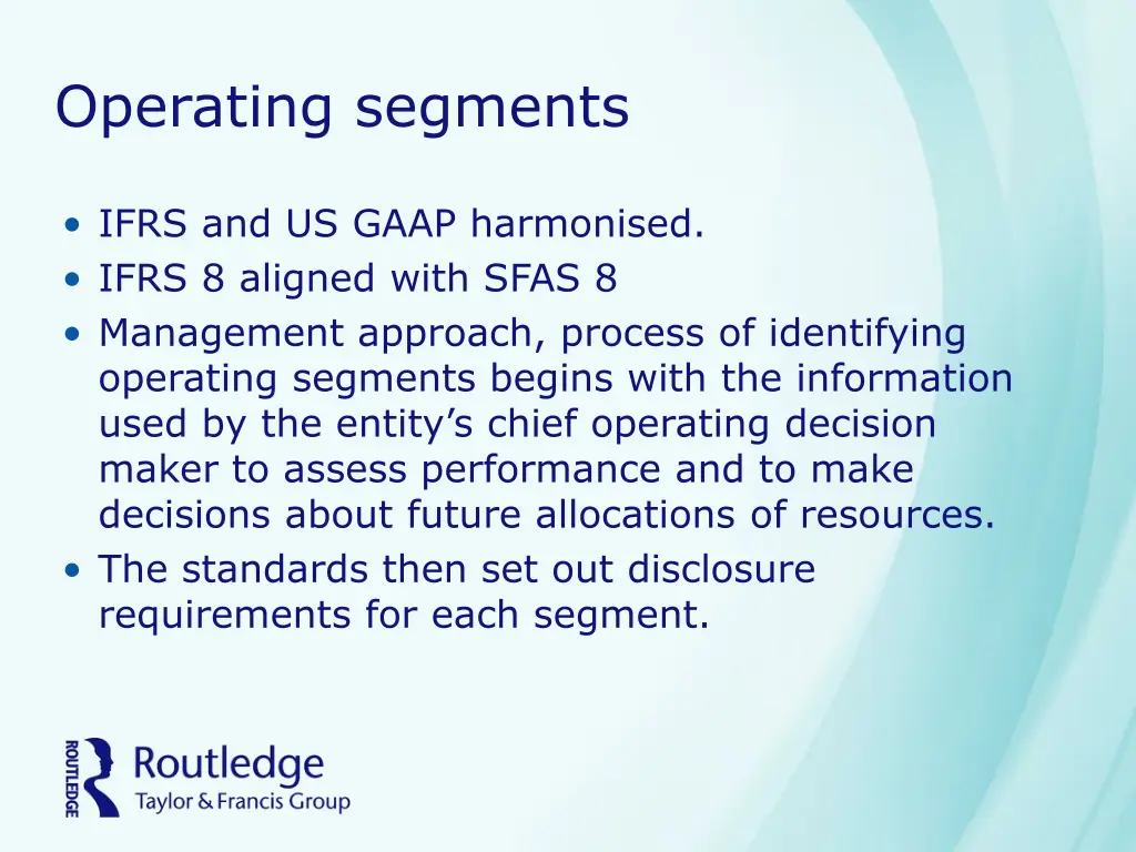 operating segments