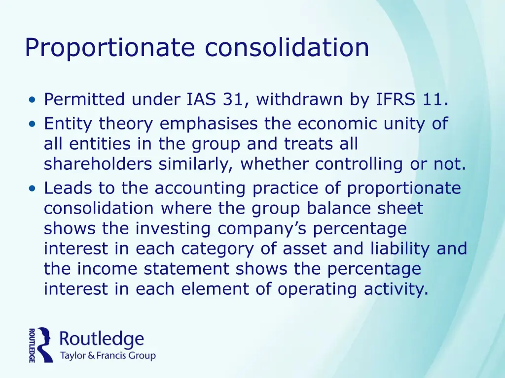 proportionate consolidation