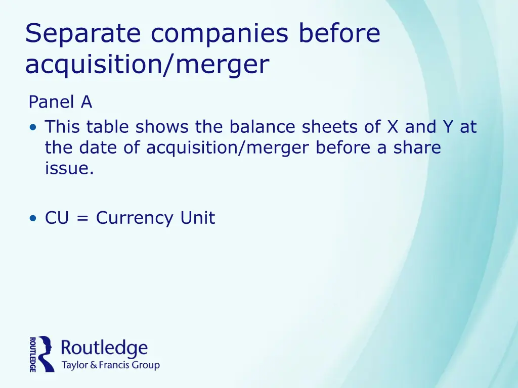 separate companies before acquisition merger