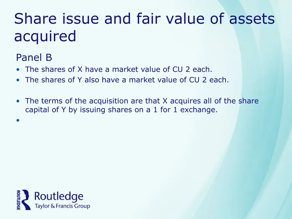 share issue and fair value of assets acquired