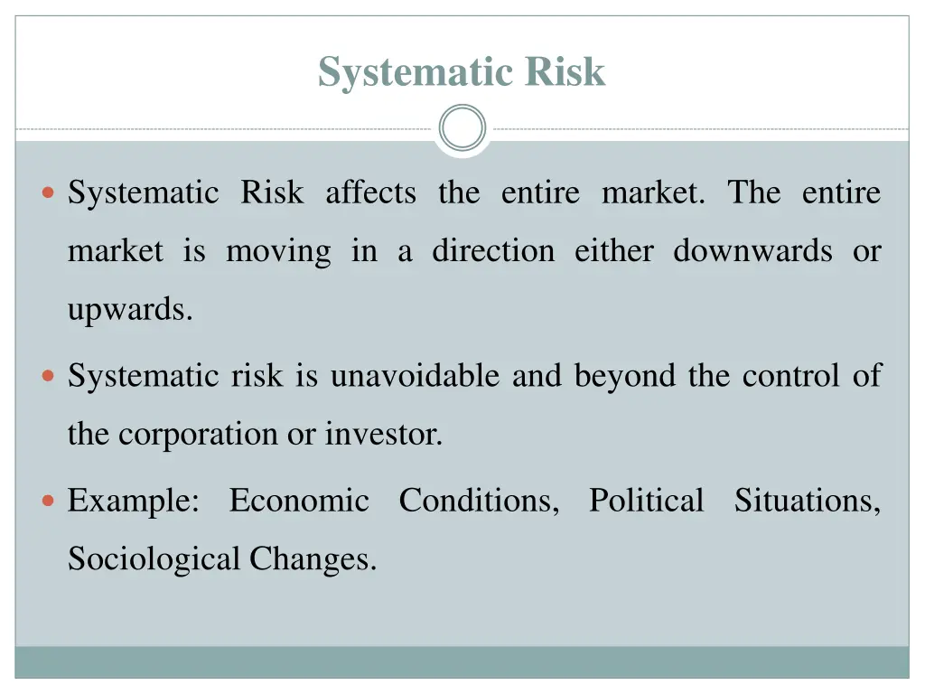 systematic risk