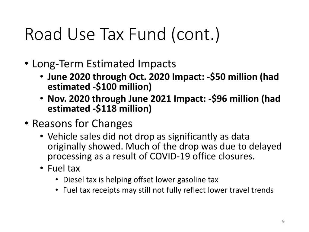 road use tax fund cont 1