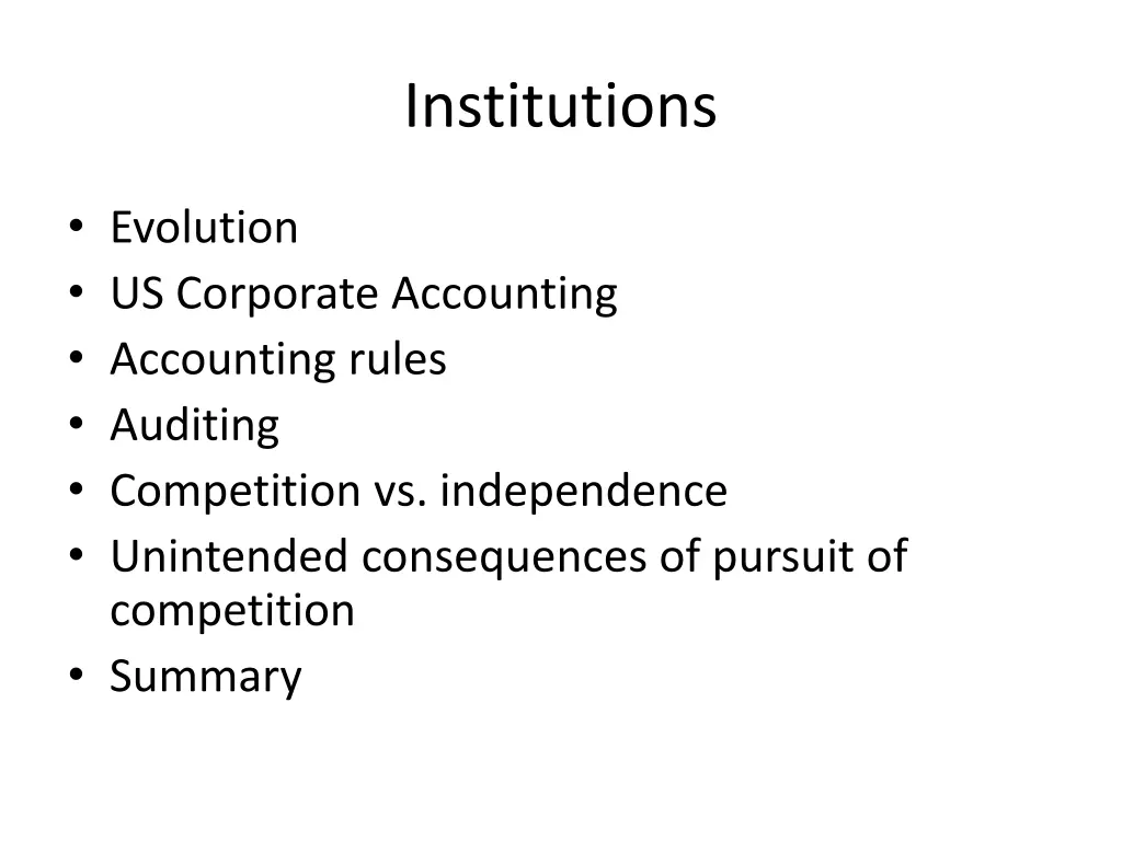 institutions