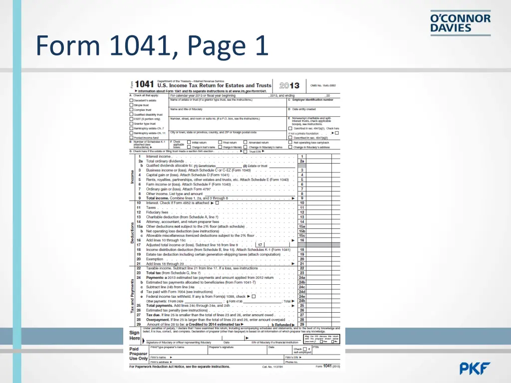 form 1041 page 1
