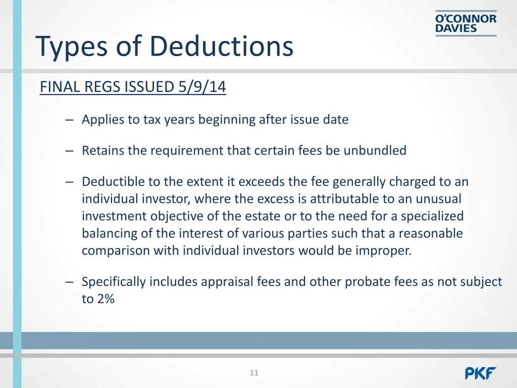 types of deductions 2