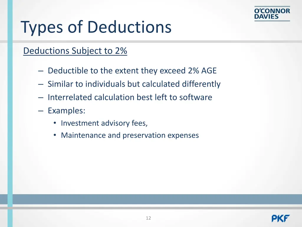 types of deductions 3