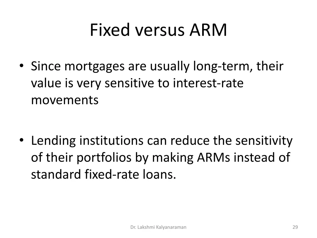 fixed versus arm 2