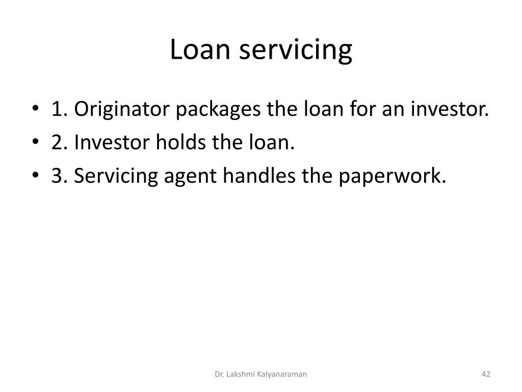loan servicing 1