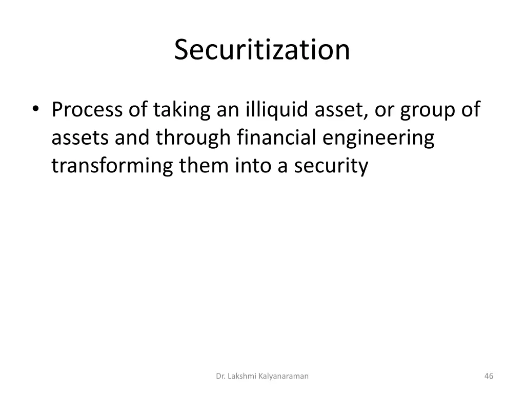 securitization