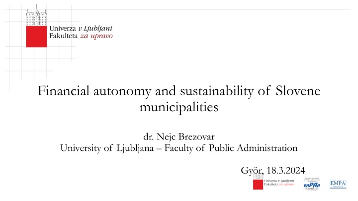 financial autonomy and sustainability of slovene