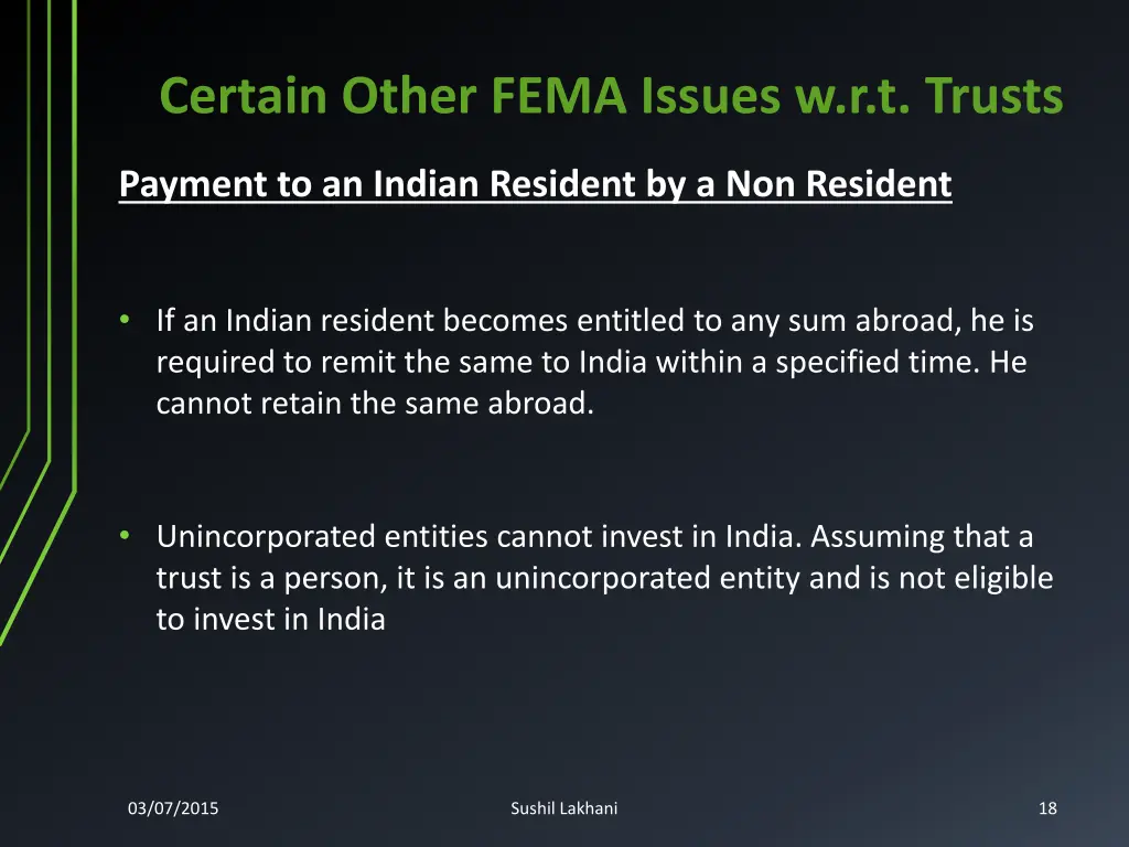 certain other fema issues w r t trusts 1