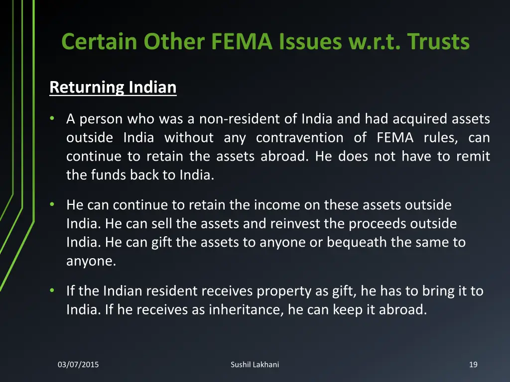 certain other fema issues w r t trusts 2