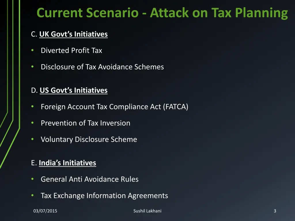 current scenario attack on tax planning 1