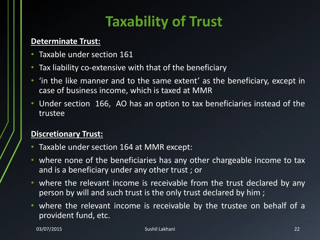 taxability of trust