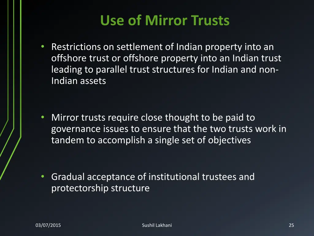 use of mirror trusts