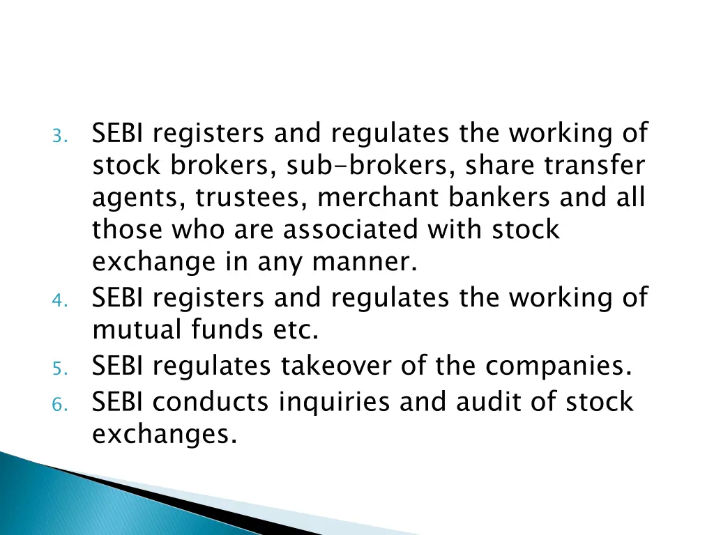 3 sebi registers and regulates the working