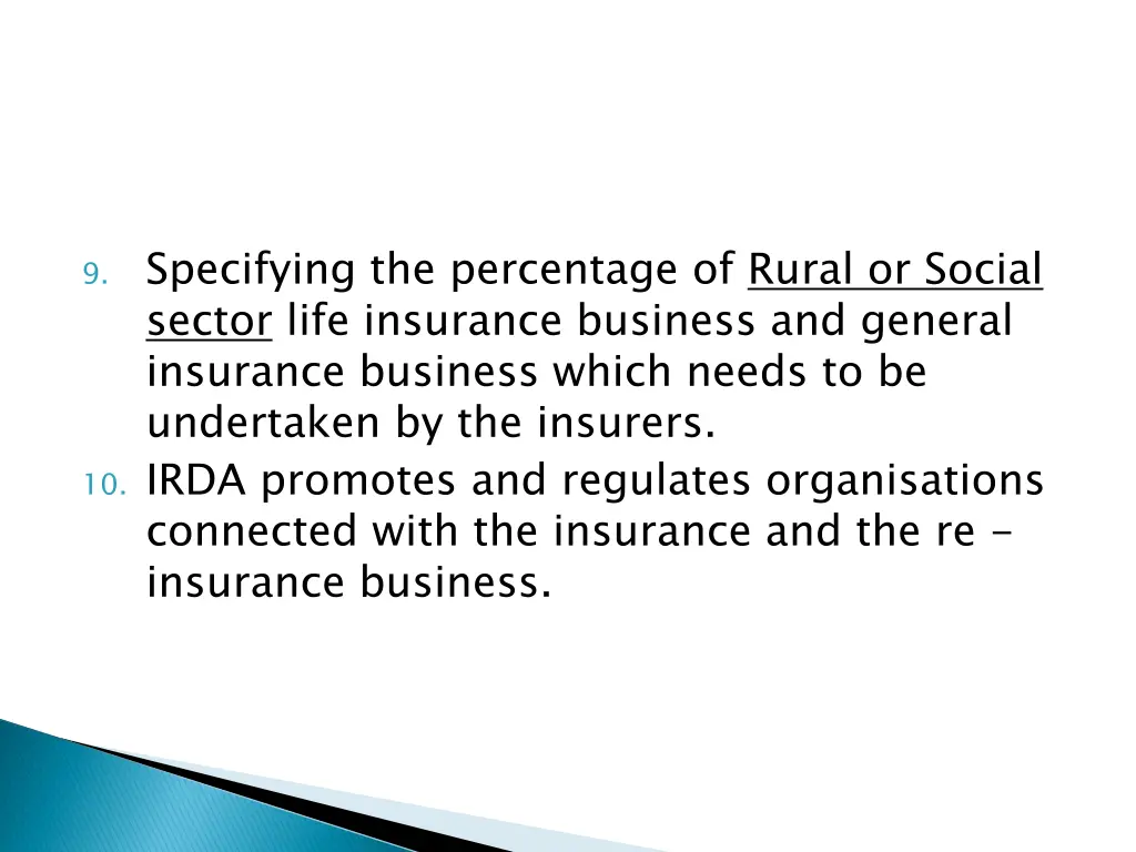 9 specifying the percentage of rural or social