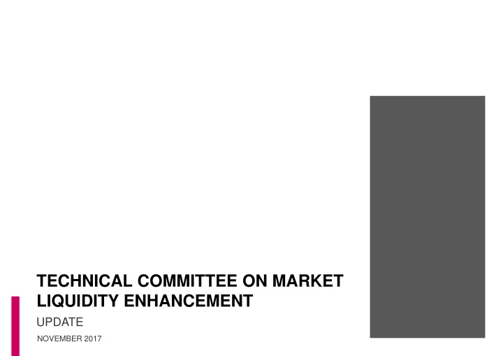 technical committee on market liquidity