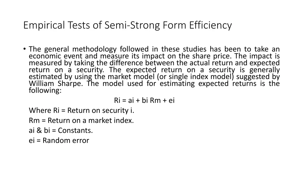 empirical tests of semi strong form efficiency 4