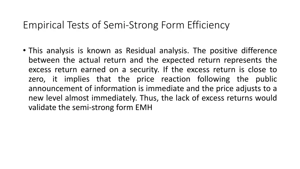 empirical tests of semi strong form efficiency 5