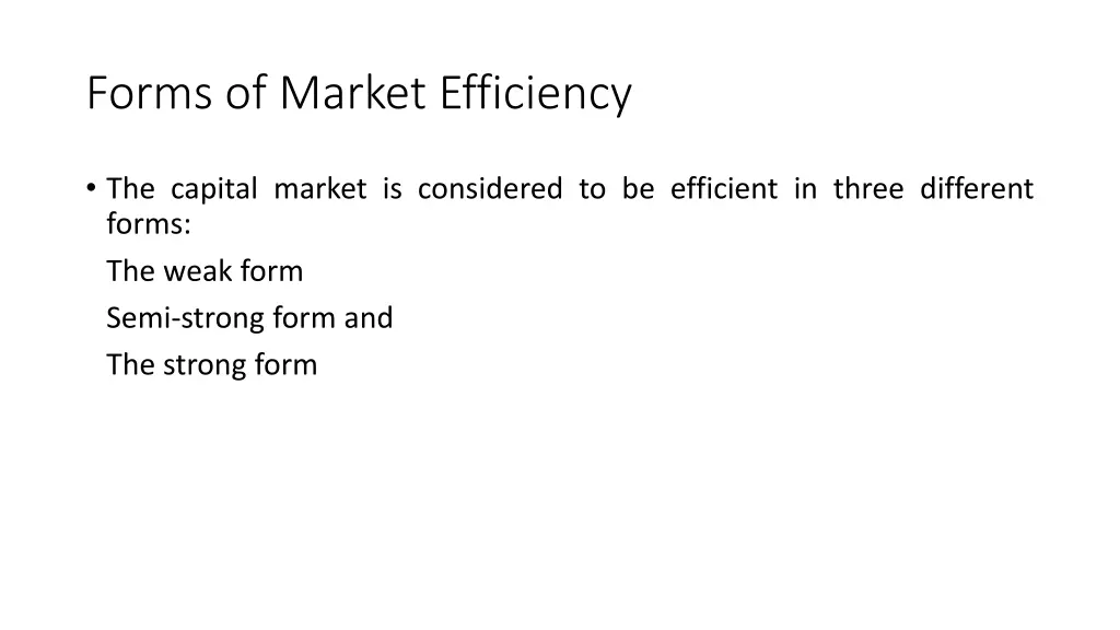 forms of market efficiency 1