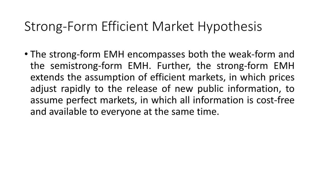 strong form efficient market hypothesis 1