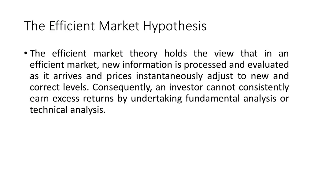 the efficient market hypothesis 3