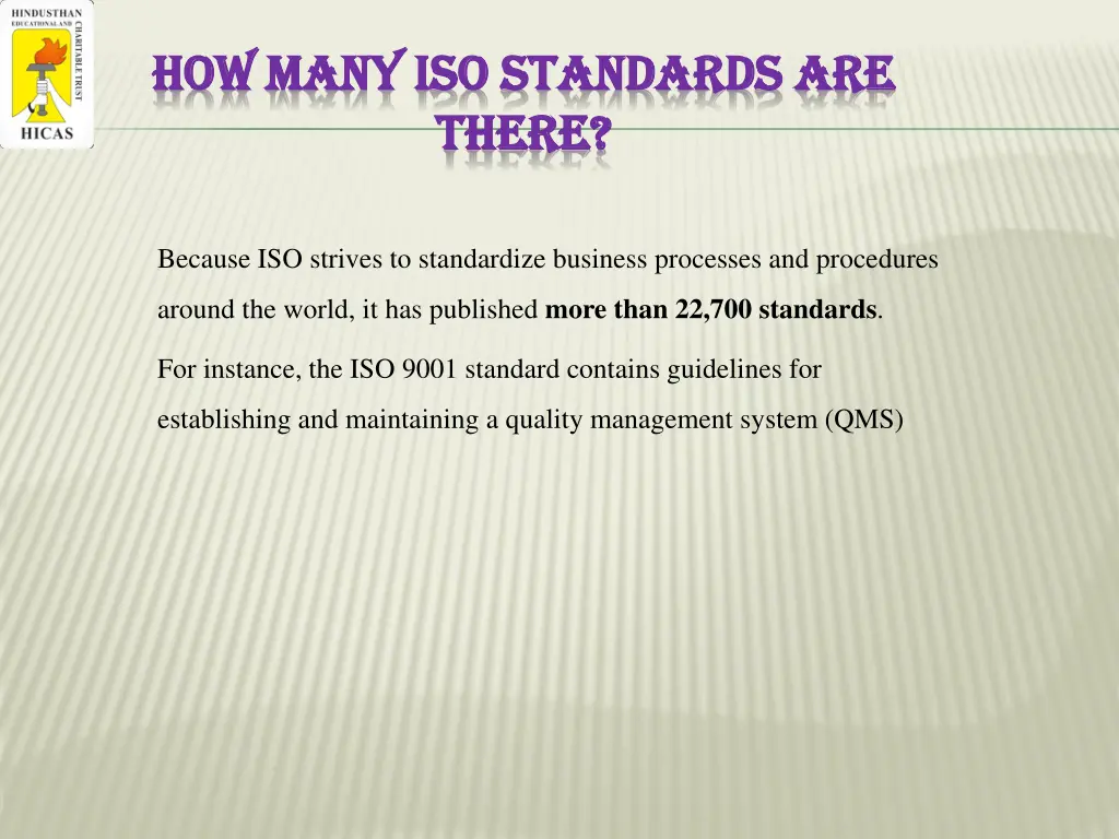 how many iso standards are how many iso standards