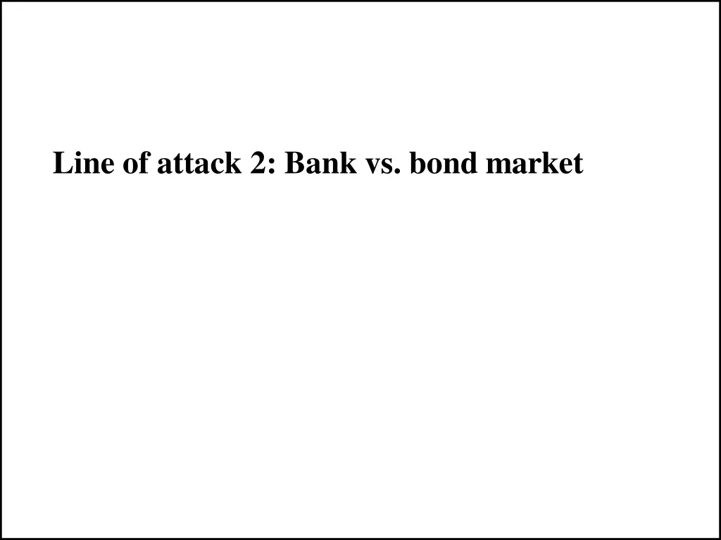 line of attack 2 bank vs bond market