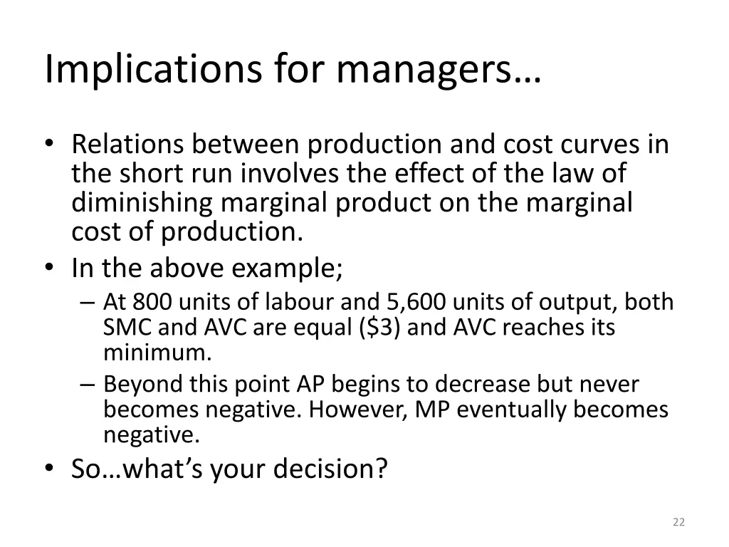implications for managers