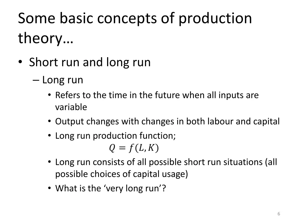 some basic concepts of production theory 1