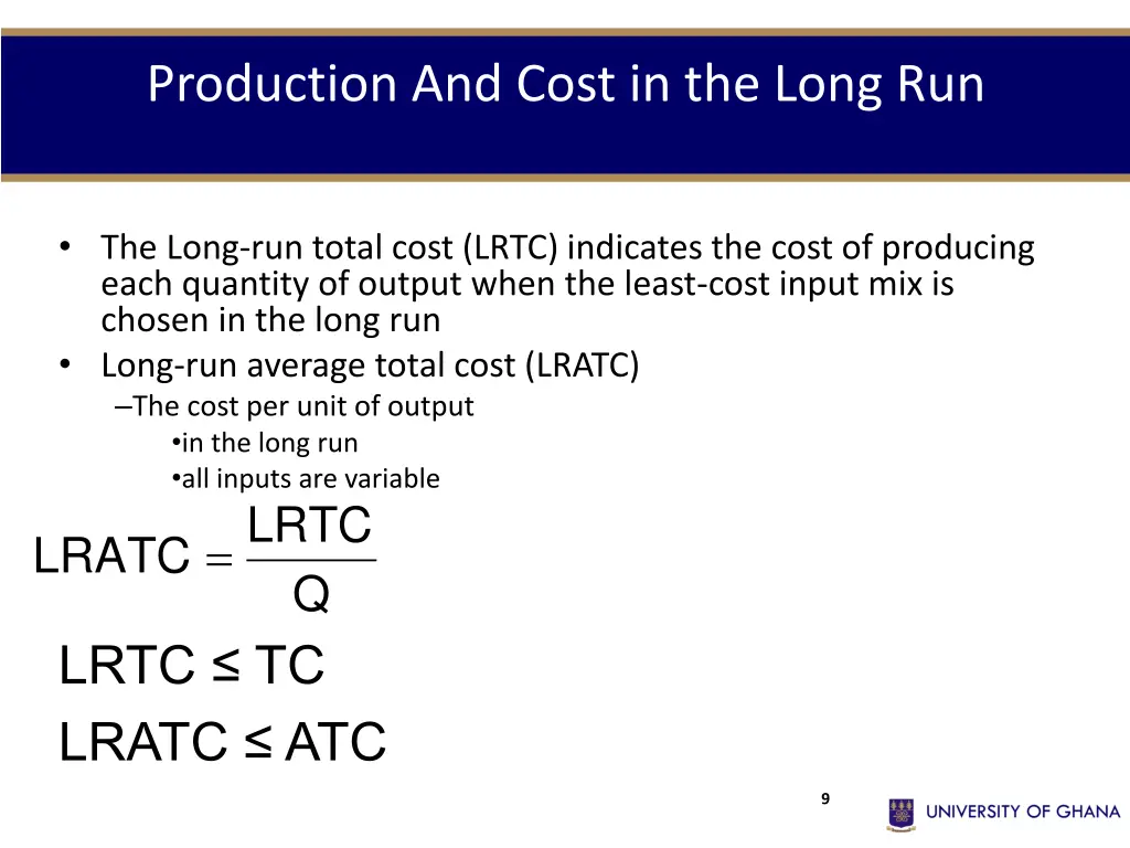 production and cost in the long run 1