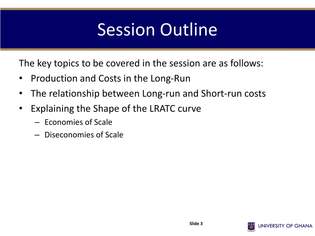 session outline