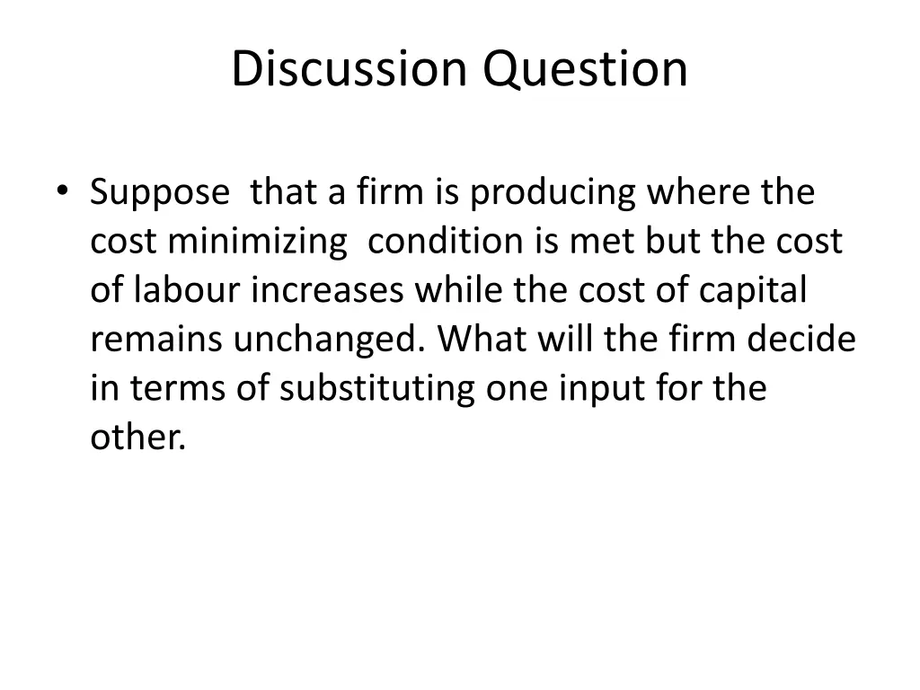 discussion question