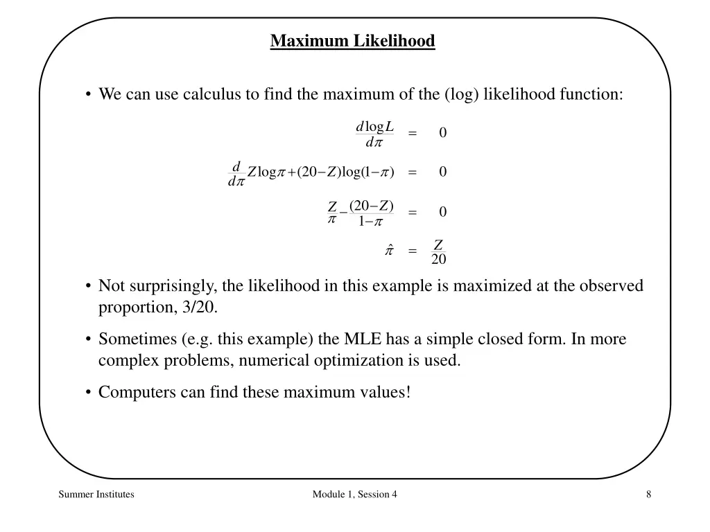 maximum likelihood 1