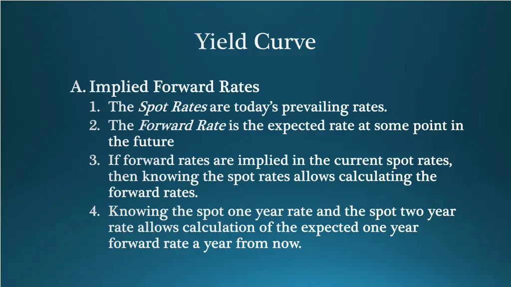 yield curve