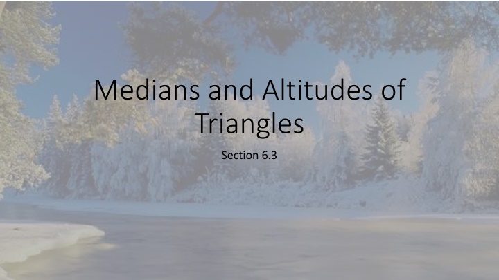 medians and altitudes of triangles