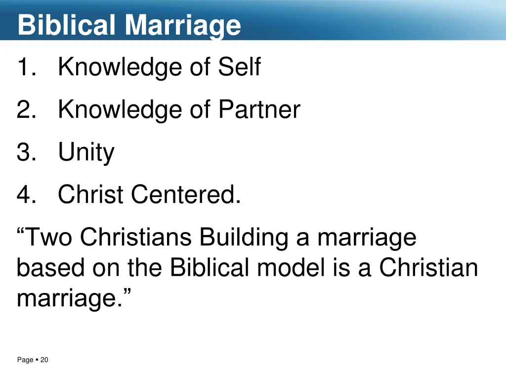 biblical marriage 1 knowledge of self 2