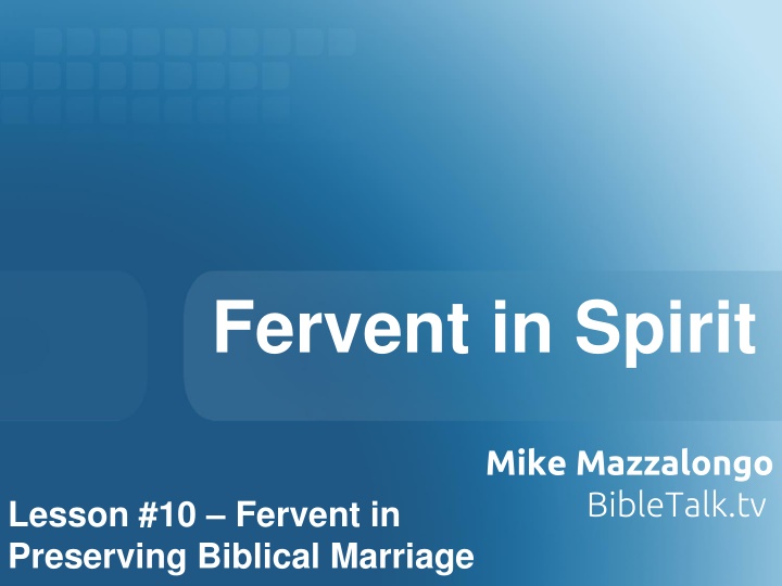 fervent in spirit