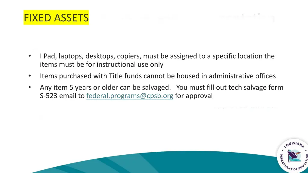 fixed assets