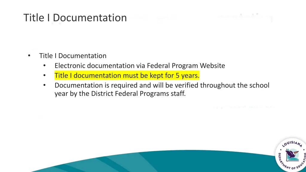 title i documentation