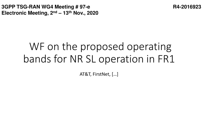 3gpp tsg ran wg4 meeting 97 e electronic meeting