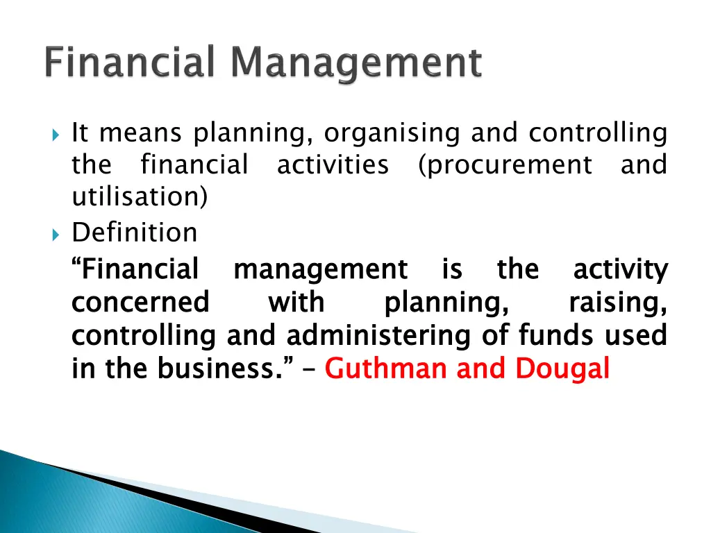 it means planning organising and controlling