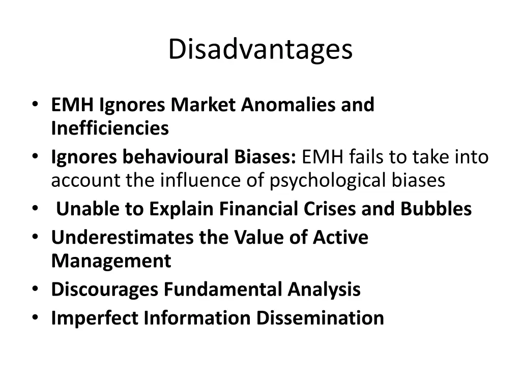 disadvantages