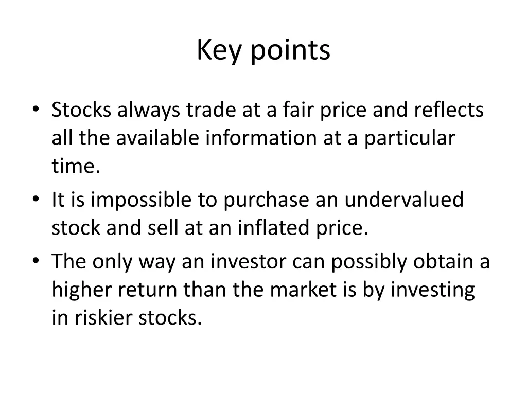 key points