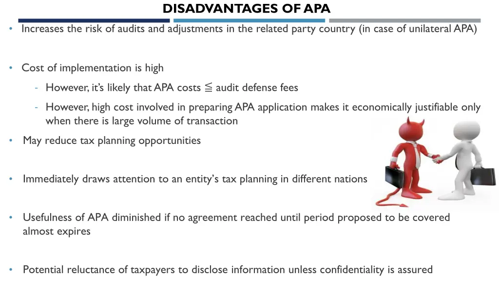 disadvantages of apa