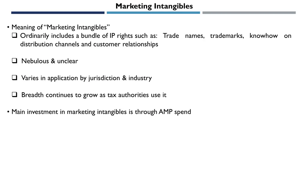 marketing intangibles